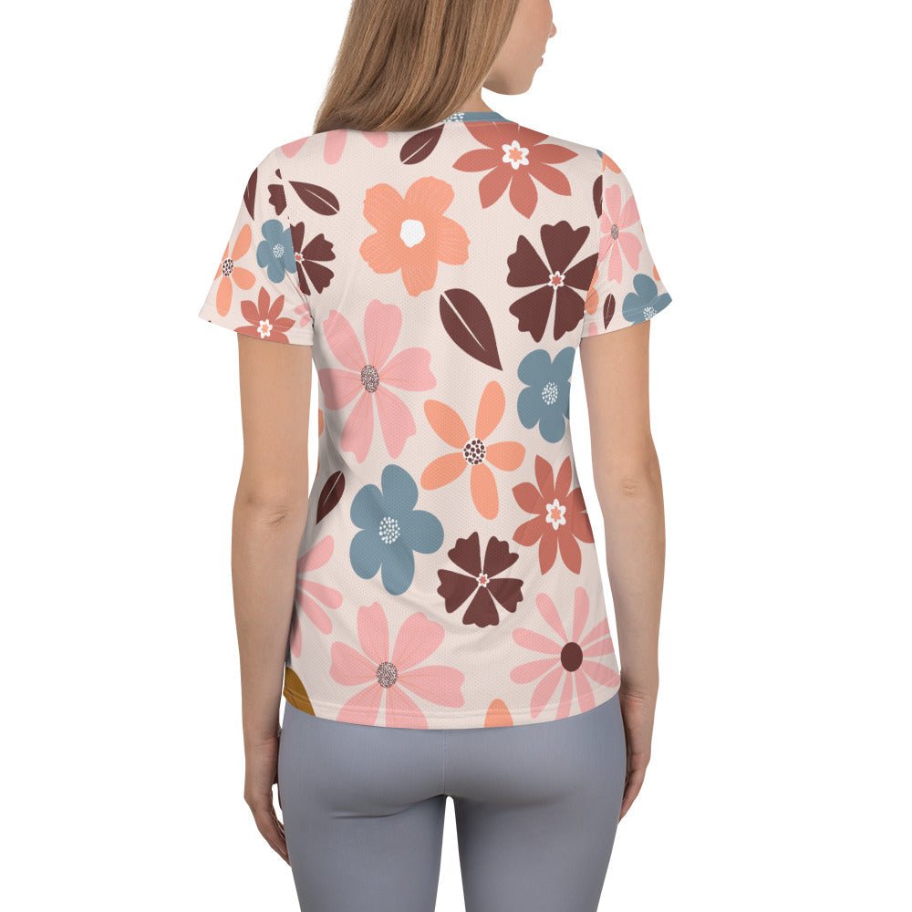 Flowers All - Over Print Women's Athletic T-shirt - Iamglytja