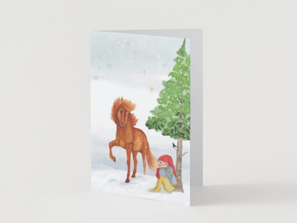 Frodi finds Hestasveinn greeting card
