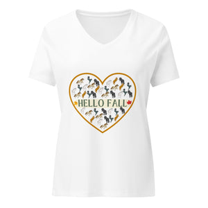 Hello Fall women’s relaxed v - neck t-shirt - Iamglytja