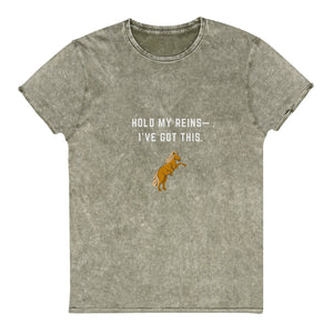 "Hold My Reins" Denim T-Shirt - Iamglytja