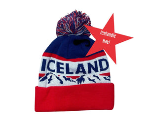 Iceland beanie - Blue and Red - Iamglytja