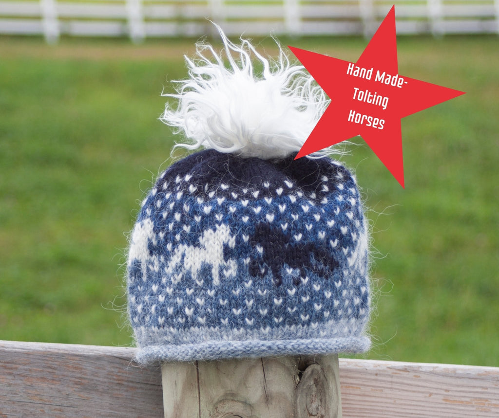 Icelandic Wool Winter Hat - Blue - Iamglytja