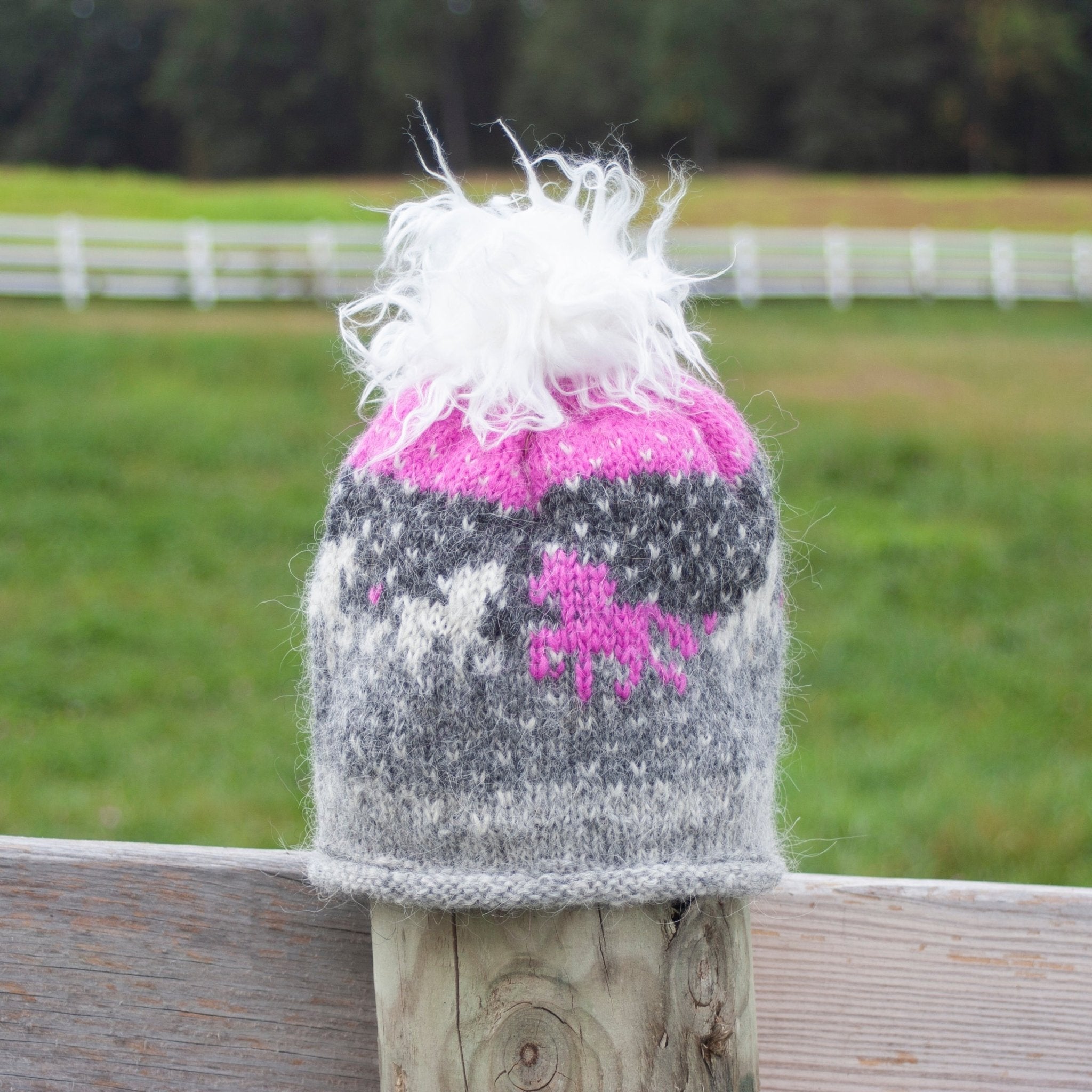 Icelandic Wool Winter Hat - Pink - Iamglytja