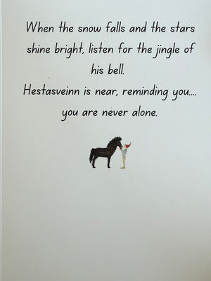 Frodi's first snow fall greeting card