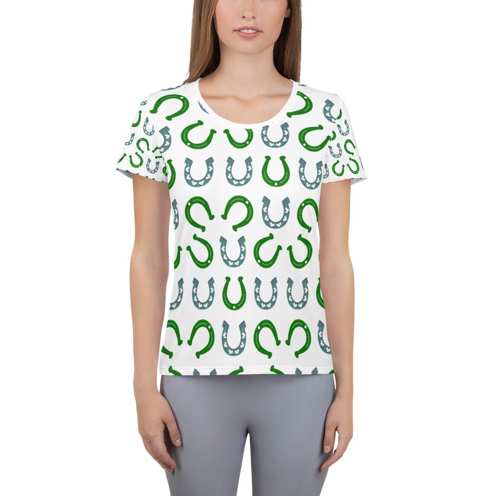 Lucky Horseshoes All - Over Print Women's Athletic T-shirt - Iamglytja