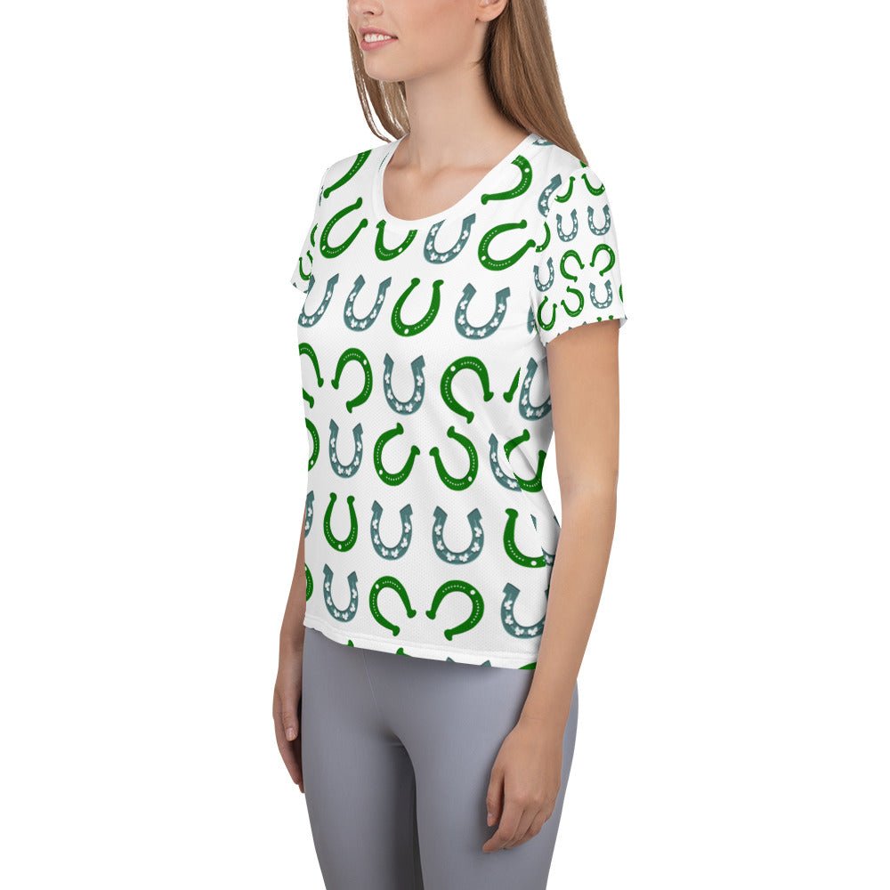 Lucky Horseshoes All - Over Print Women's Athletic T-shirt - Iamglytja