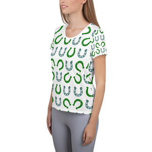 Lucky Horseshoes All - Over Print Women's Athletic T-shirt - Iamglytja