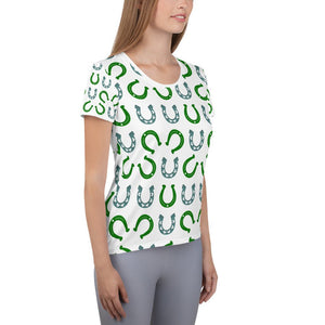 Lucky Horseshoes All - Over Print Women's Athletic T-shirt - Iamglytja