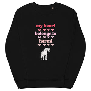 "My hear belongs to Hermi" Unisex organic sweatshirt - Iamglytja