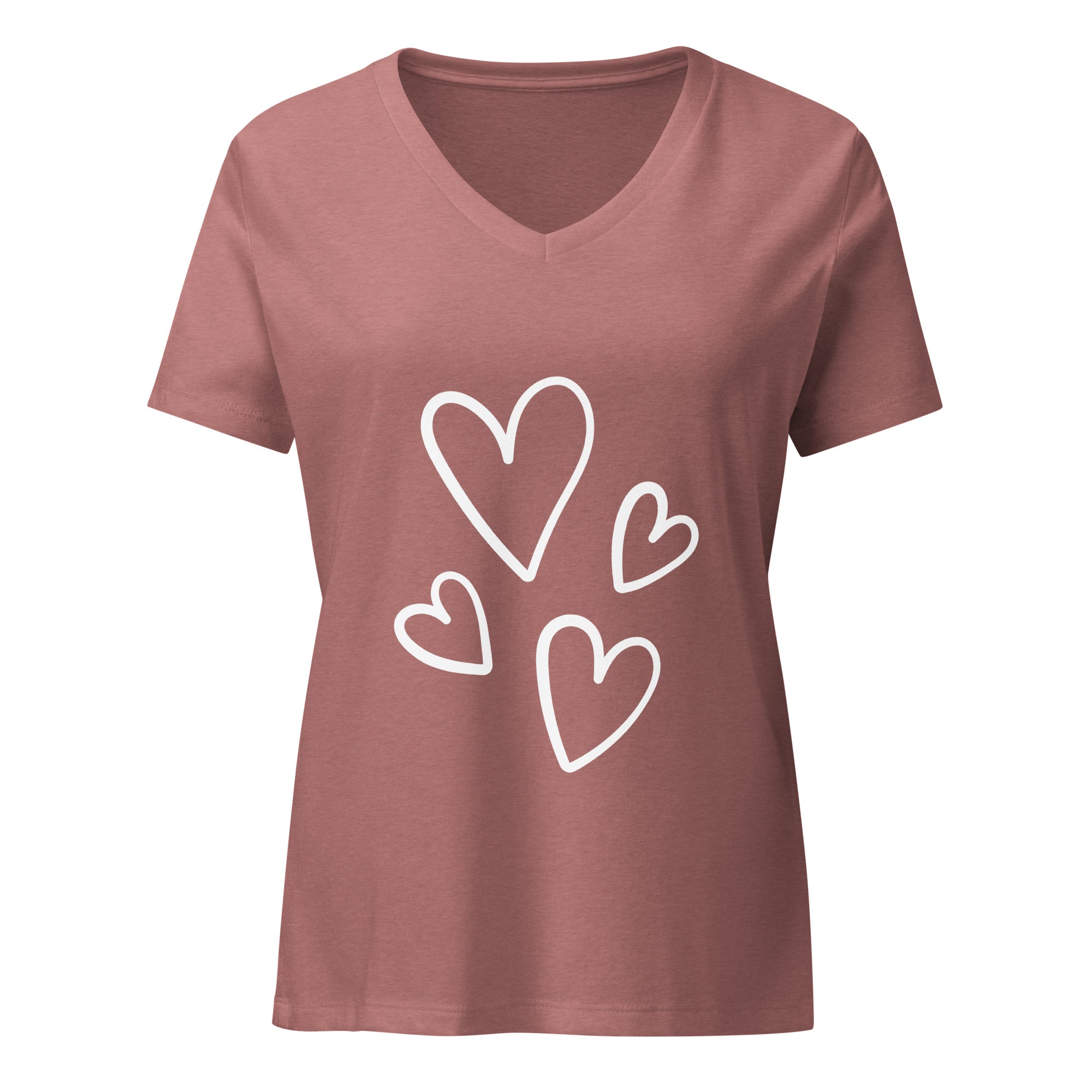 Quadruple Heart Women’s relaxed v - neck t-shirt - Iamglytja