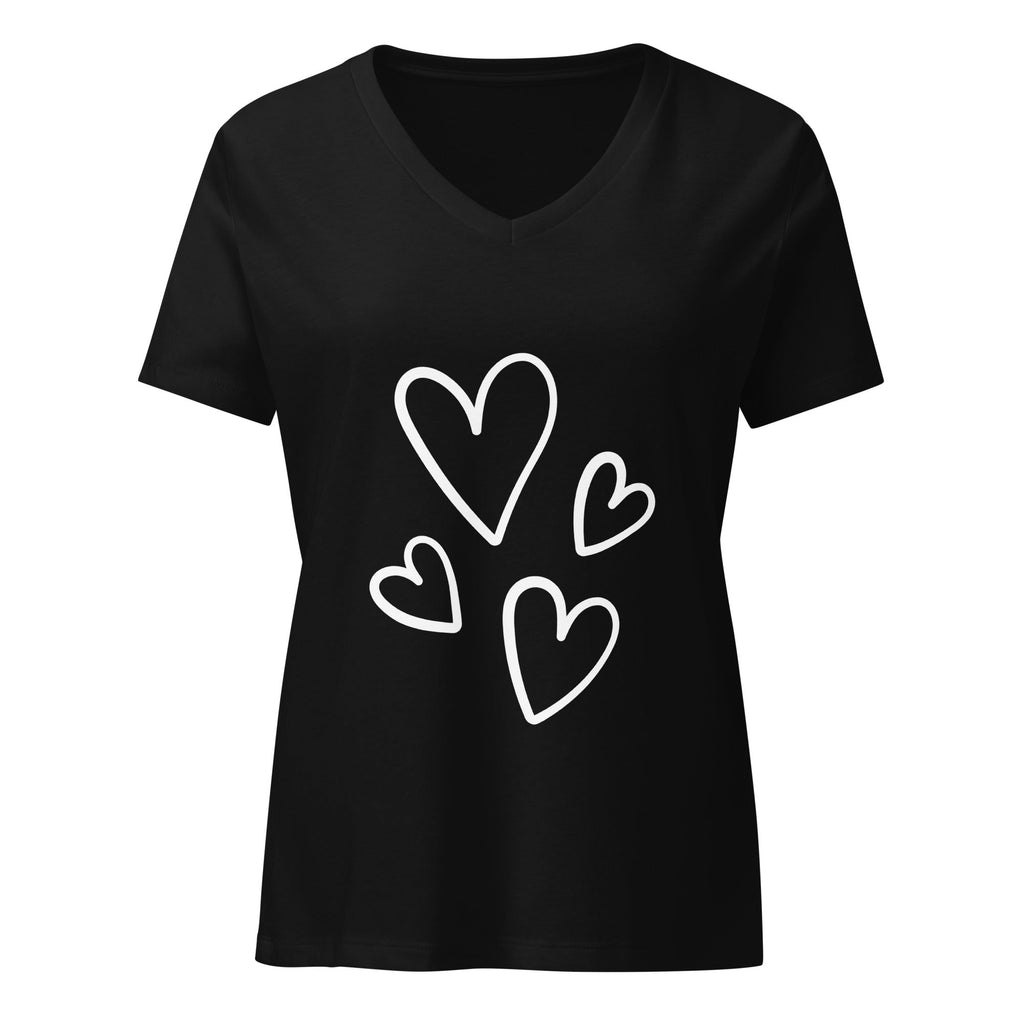 Quadruple Heart Women’s relaxed v - neck t-shirt - Iamglytja