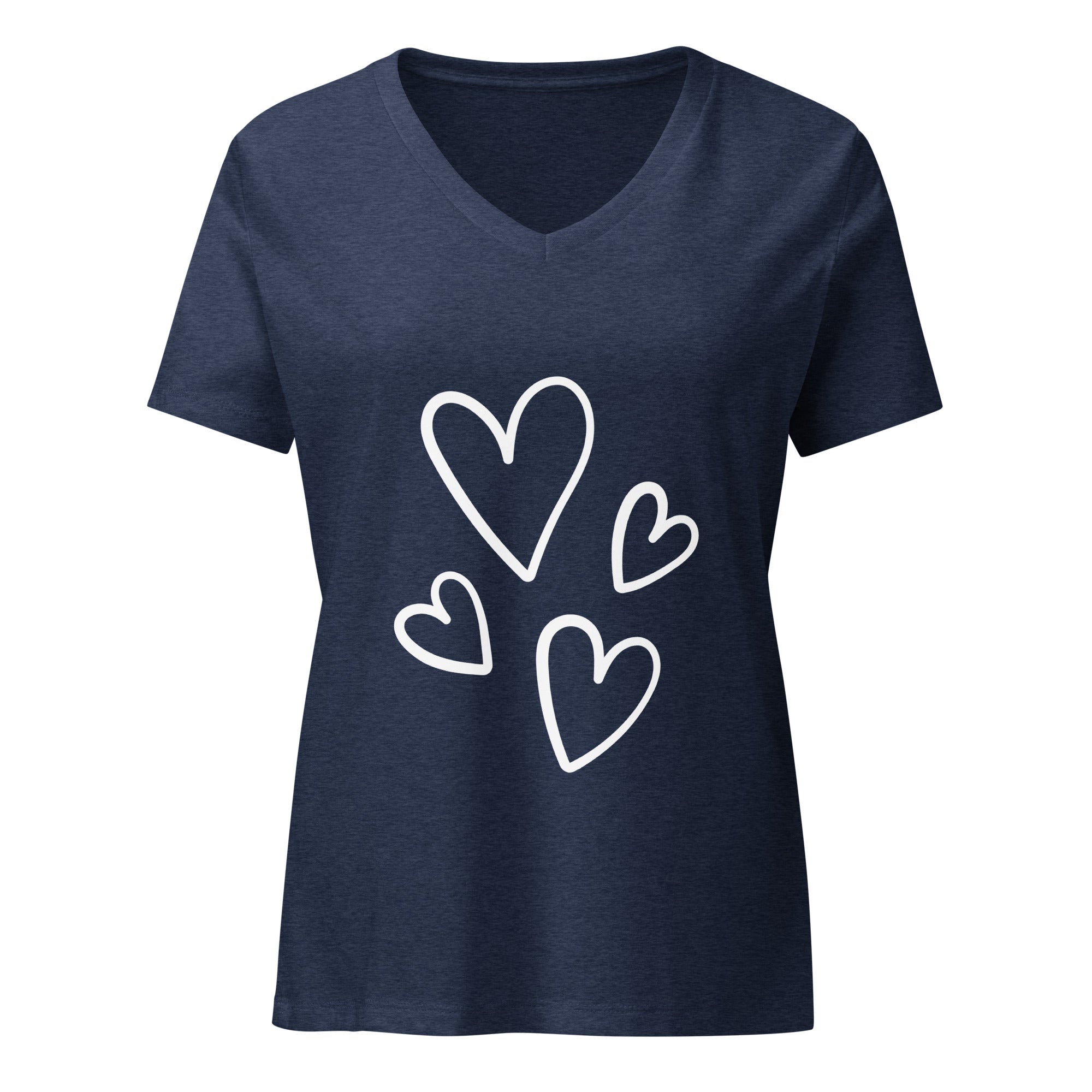 Quadruple Heart Women’s relaxed v - neck t-shirt - Iamglytja