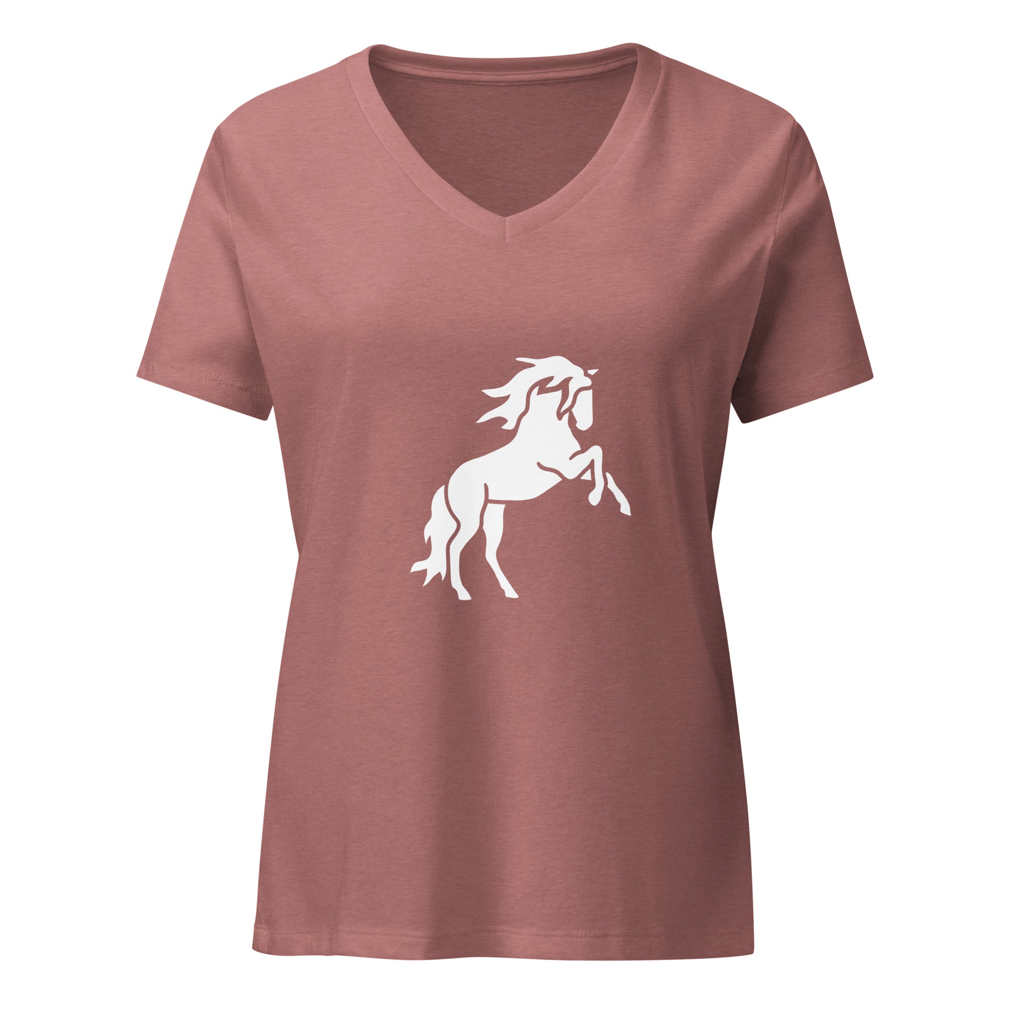 Rearing Horse Women’s relaxed v - neck t-shirt - Iamglytja