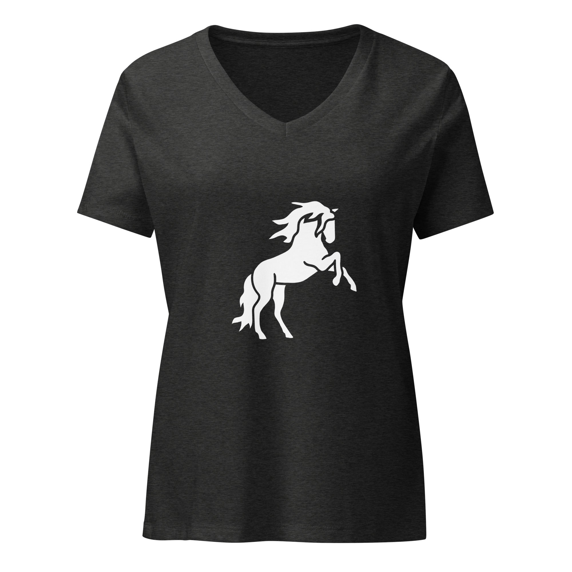 Rearing Horse Women’s relaxed v - neck t-shirt - Iamglytja