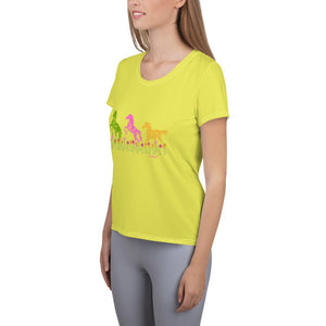 Running Horses Women's Athletic T-shirt - Iamglytja