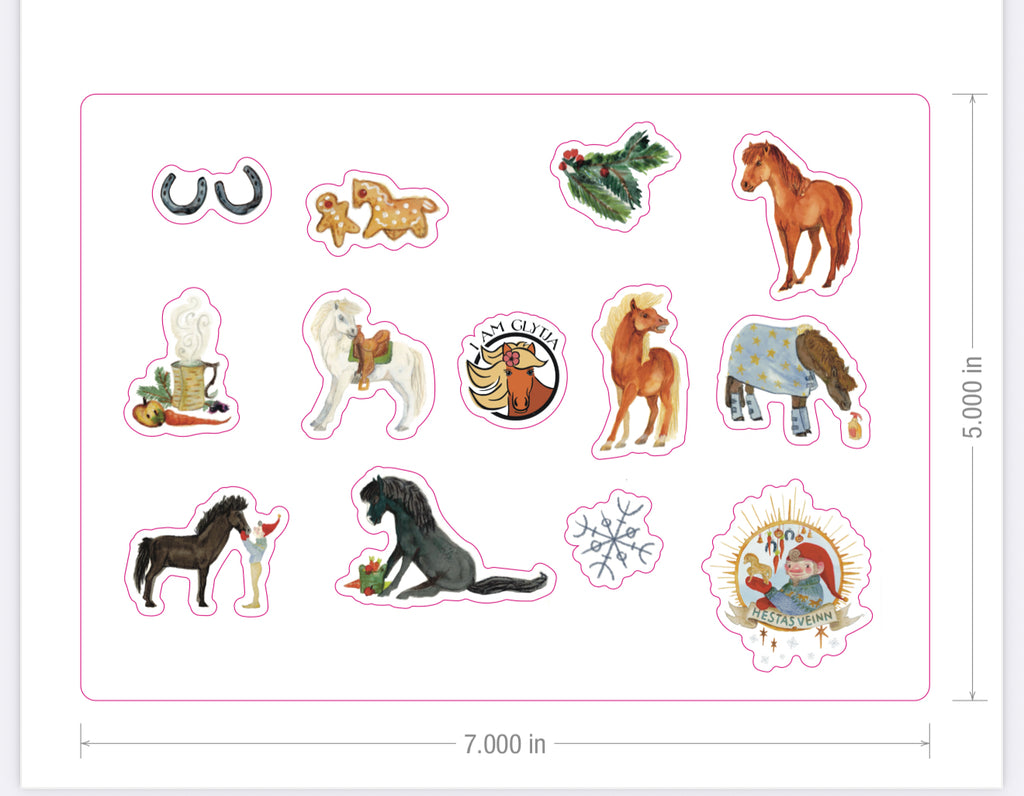 Yule sticker sheet