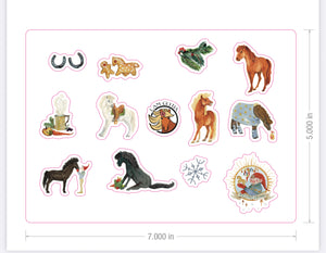 Yule sticker sheet