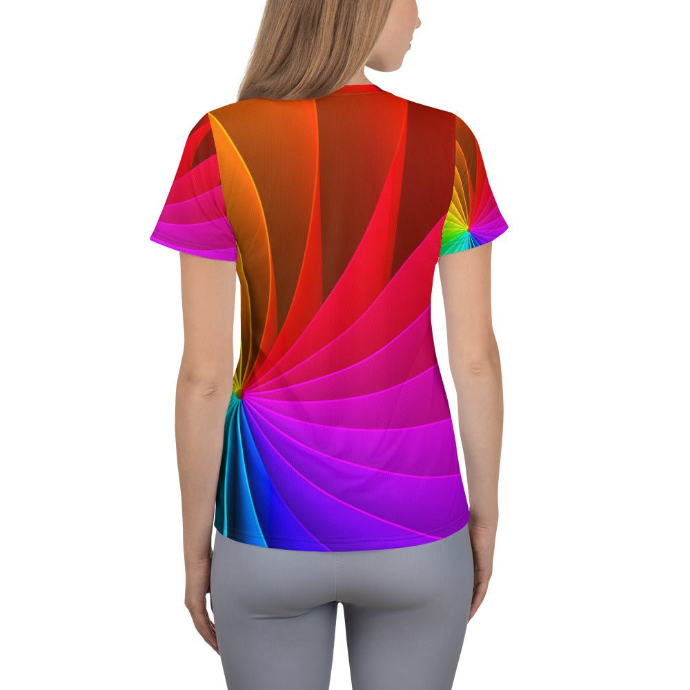 Stjarna kicking up rainbows Women's Athletic T-shirt - Iamglytja