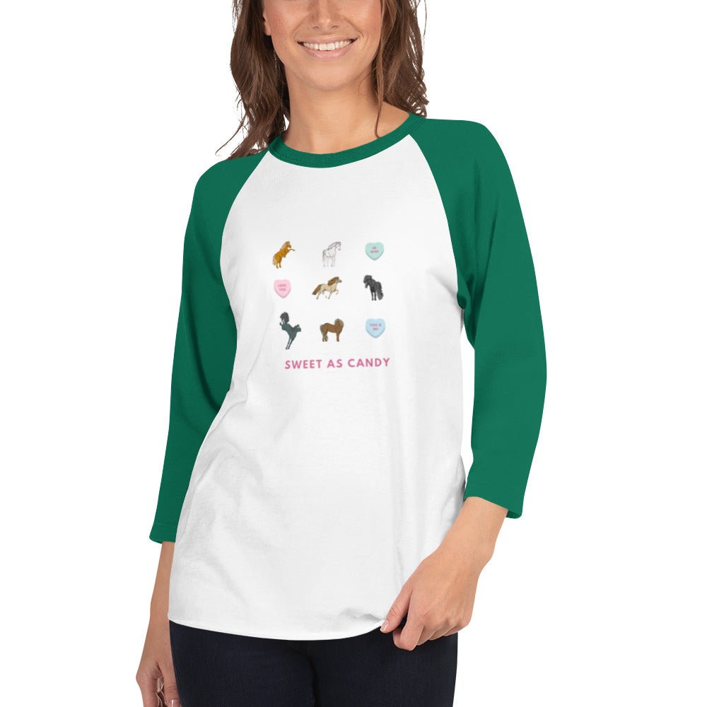 Sweet as Candy 3/4 sleeve raglan shirt - Iamglytja