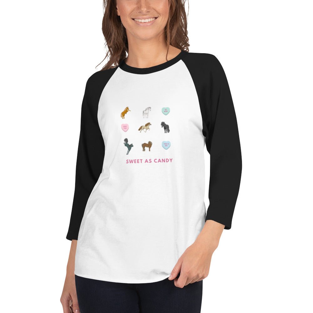 Sweet as Candy 3/4 sleeve raglan shirt - Iamglytja