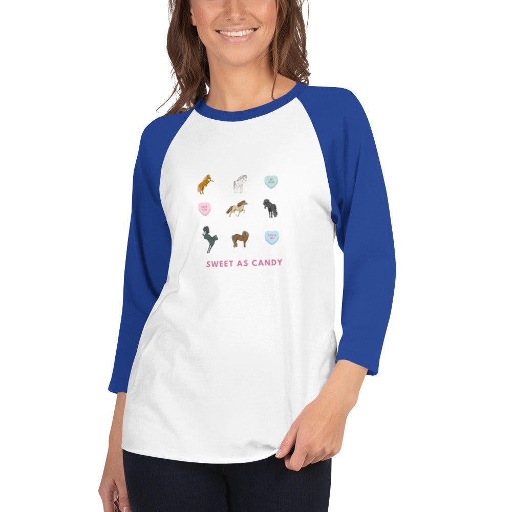 Sweet as Candy 3/4 sleeve raglan shirt - Iamglytja