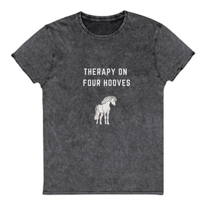 "Therapy on 4 Hooves" Denim T-Shirt - Iamglytja