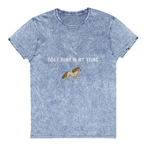 "Tolt runs in my veins" Denim T-Shirt - Iamglytja