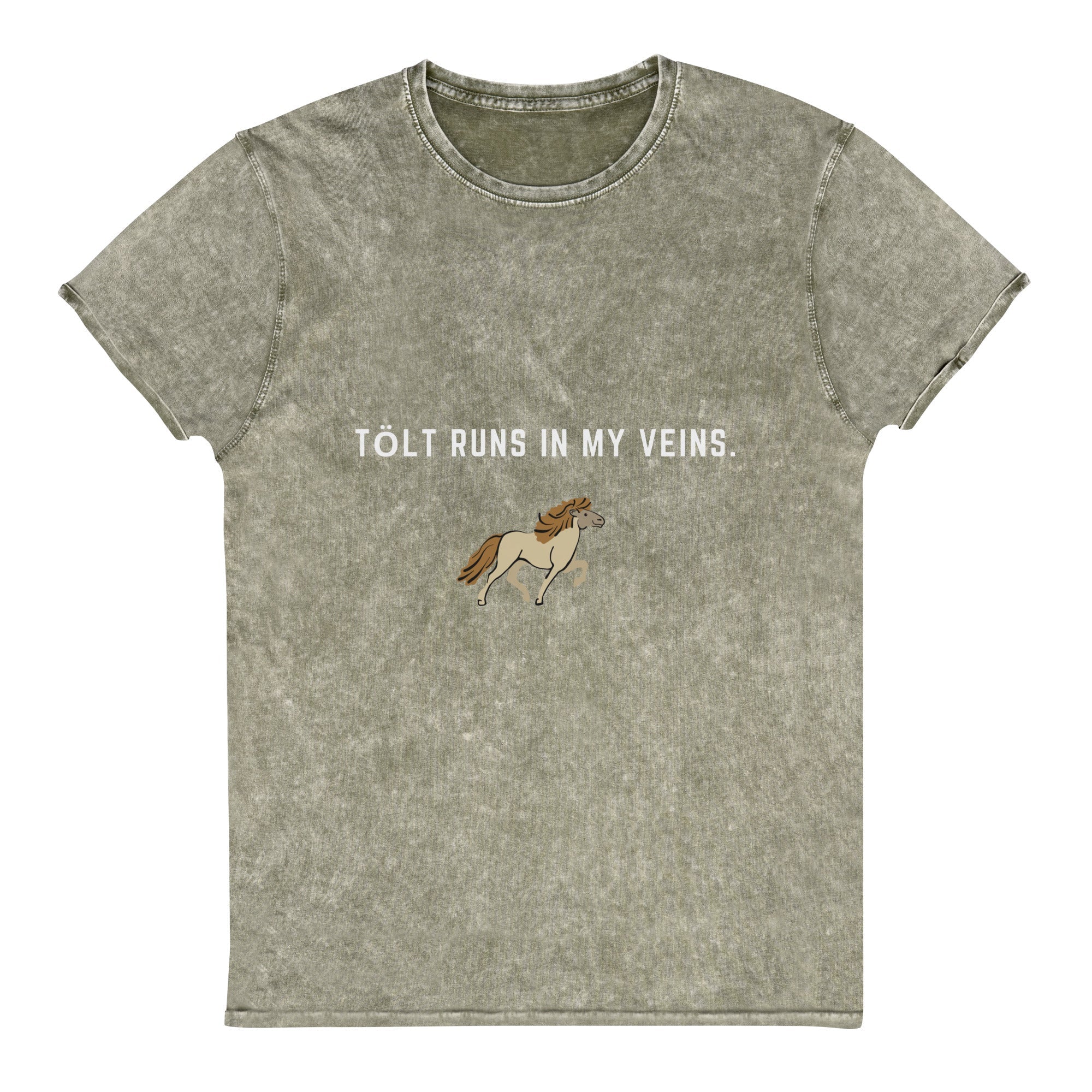 "Tolt runs in my veins" Denim T-Shirt - Iamglytja