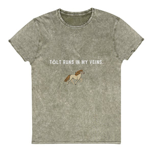 "Tolt runs in my veins" Denim T-Shirt - Iamglytja