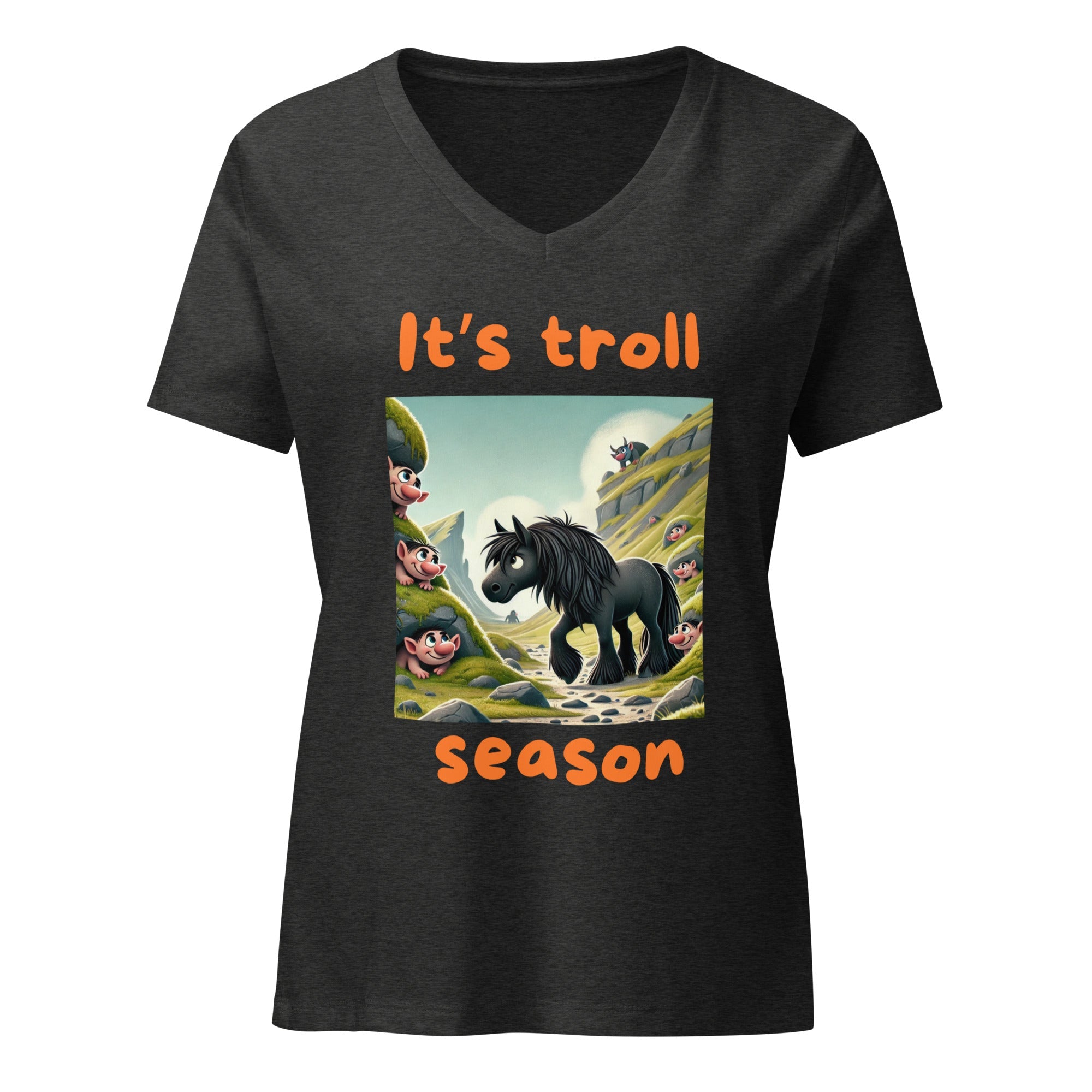 Troll Season relaxed v - neck t-shirt - Iamglytja