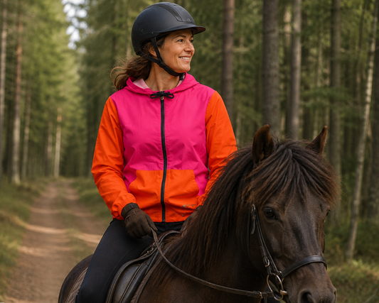 IamGlytja Pink & Orange Colorblock Windbreaker Jacket