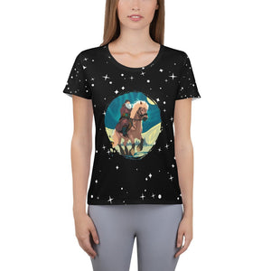 Yule Lad on a Starry Night All - Over Print Women's Athletic T-shirt - Iamglytja