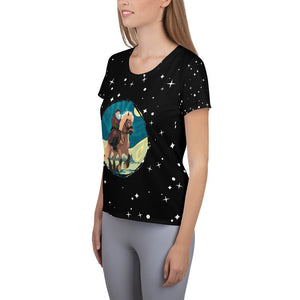 Yule Lad on a Starry Night All - Over Print Women's Athletic T-shirt - Iamglytja