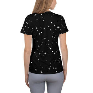 Yule Lad on a Starry Night All - Over Print Women's Athletic T-shirt - Iamglytja