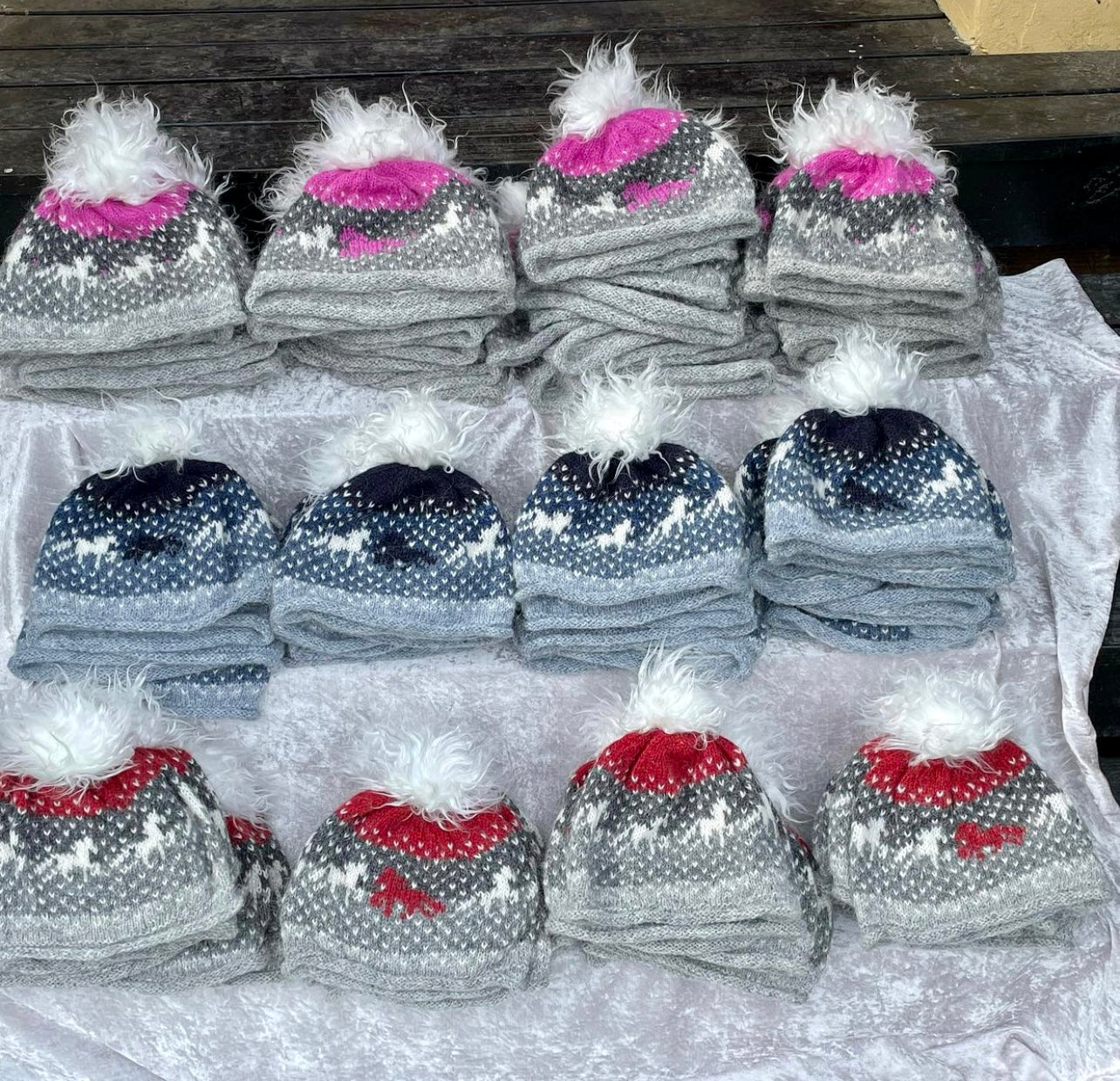 Icelandic Wool Winter Hat- Pink
