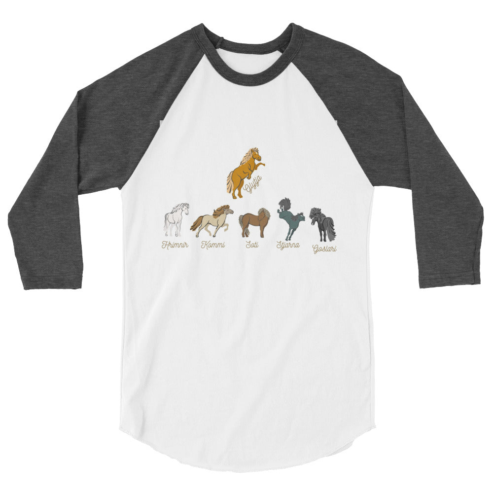 The Herd 3/4 sleeve raglan shirt