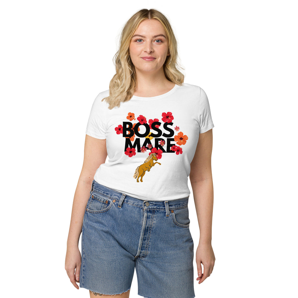 Flowers in the Air Boss Mare Women’s basic organic t-shirt